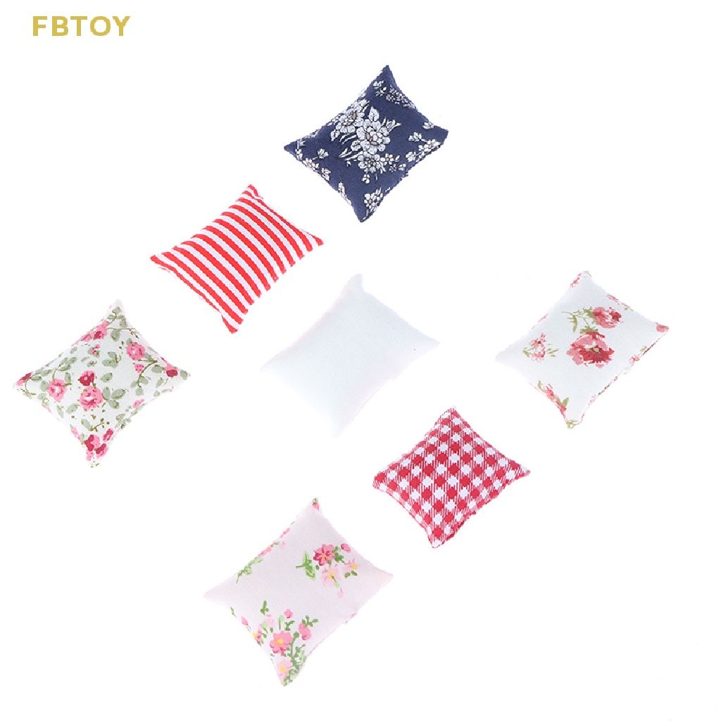 Bộ 2 Gối Sofa Trang Trí Nhà Búp Bê Tỉ Lệ 1: 12