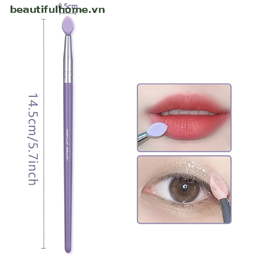1 Cọ Trang Điểm Môi / Phấn Mắt Ánh Nhũ Kim Tuyến Lấp Lánh Bằng Silicone