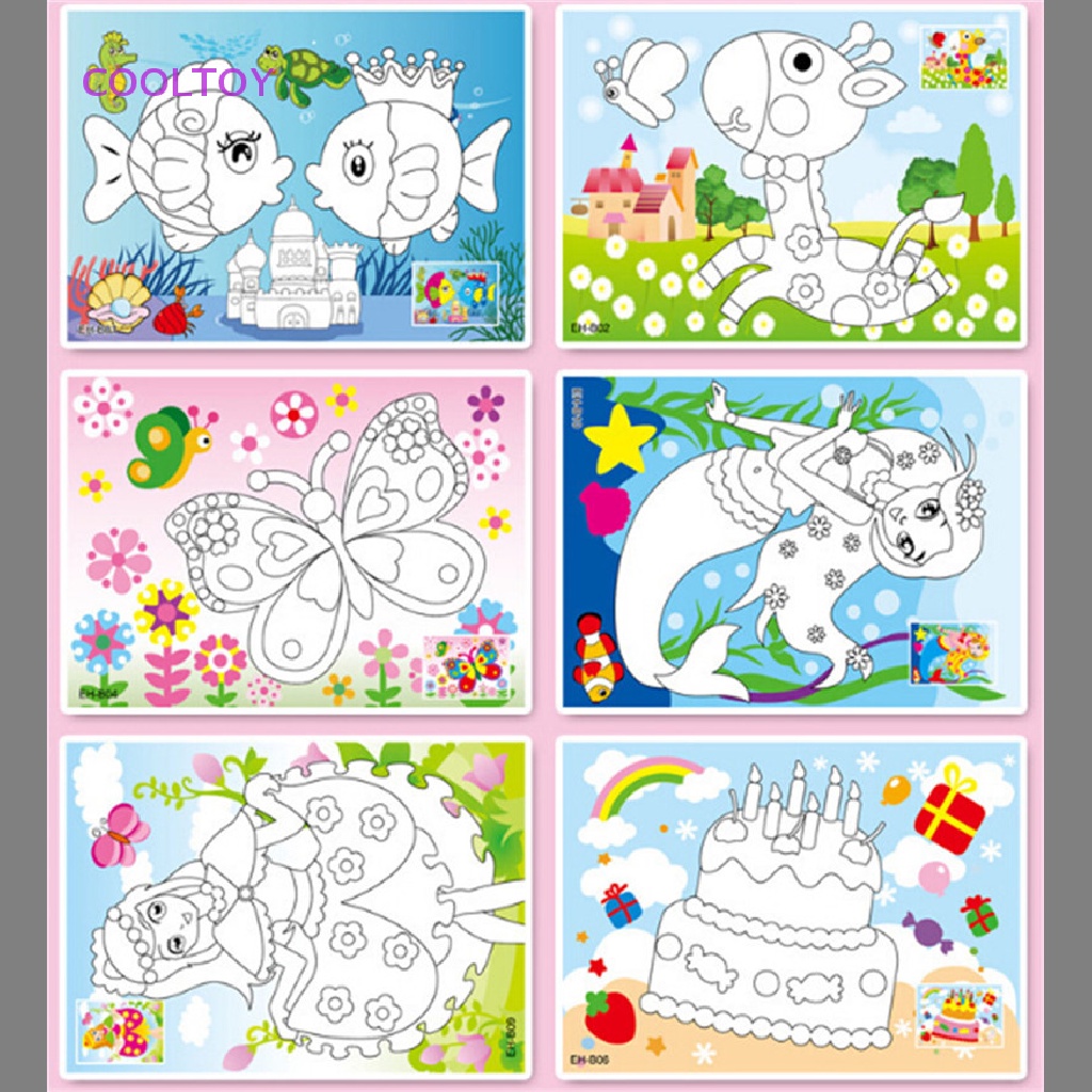 Cooltoy Bộ Tranh Đính Đá 5D Tự Làm Họa Tiết Hoạt Hình Giáo Dục Sớm Cho Bé