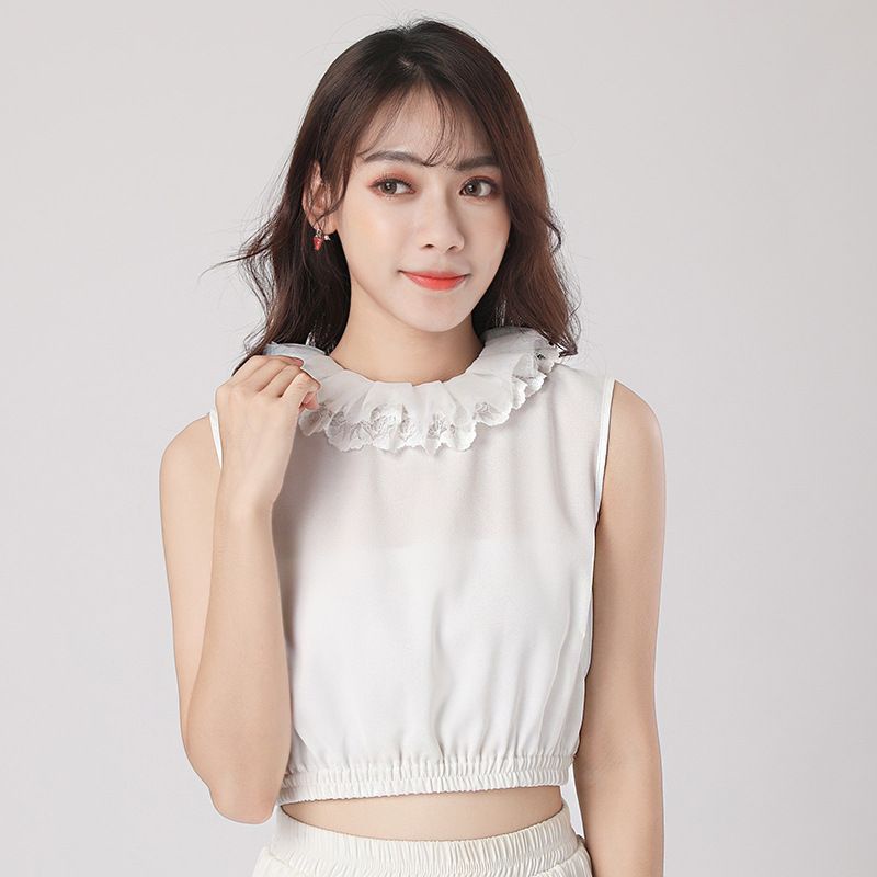 Cổ Áo Sơ Mi Giả Kiểu Hàn Quốc Thời Trang Xuân Thu Cho Nữ