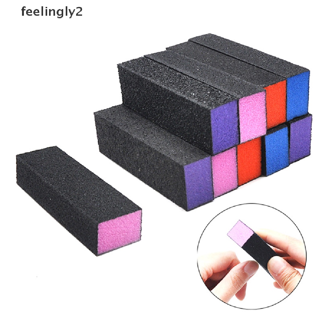 [Hàng Có Sẵn] Bộ 10 Khối Dũa Móng Tay Sáng Bóng (F)