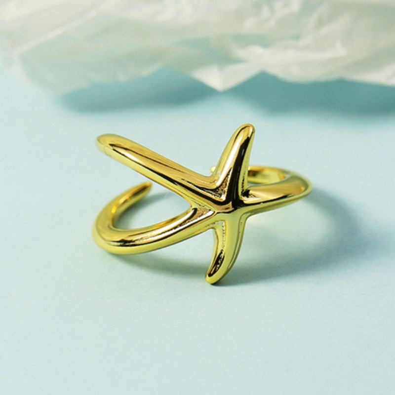 Nhẫn Hình Sao Biển Phong Cách Gothic Punk Toàn Diện Cho Nam Và Nữ