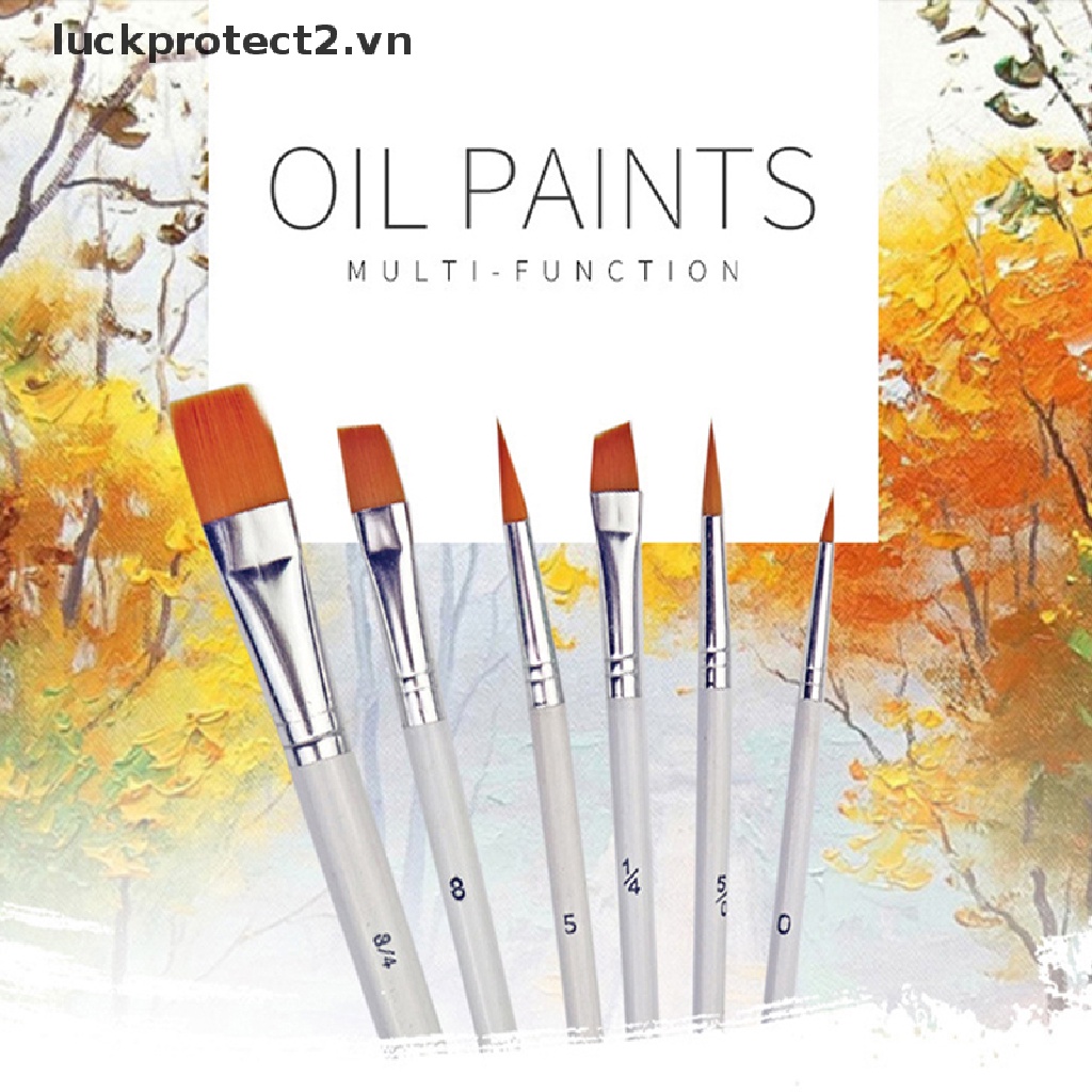 Set 6 Cọ Vẽ Tranh Sơn Dầu Chuyên Dụng