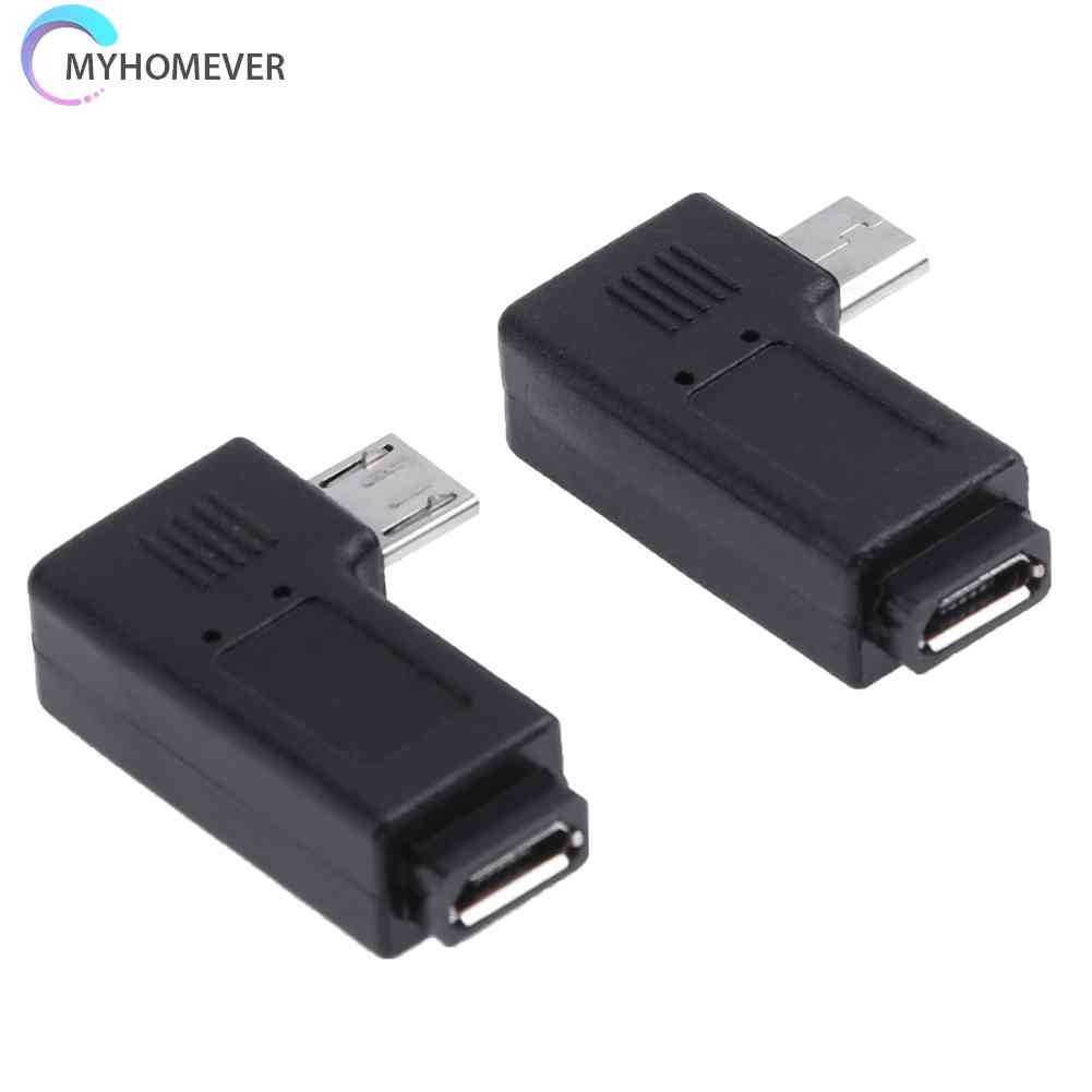 Set 2 Đầu Nối Chuyển Đổi 90 Độ Micro USB Female Sang Micro USB Male