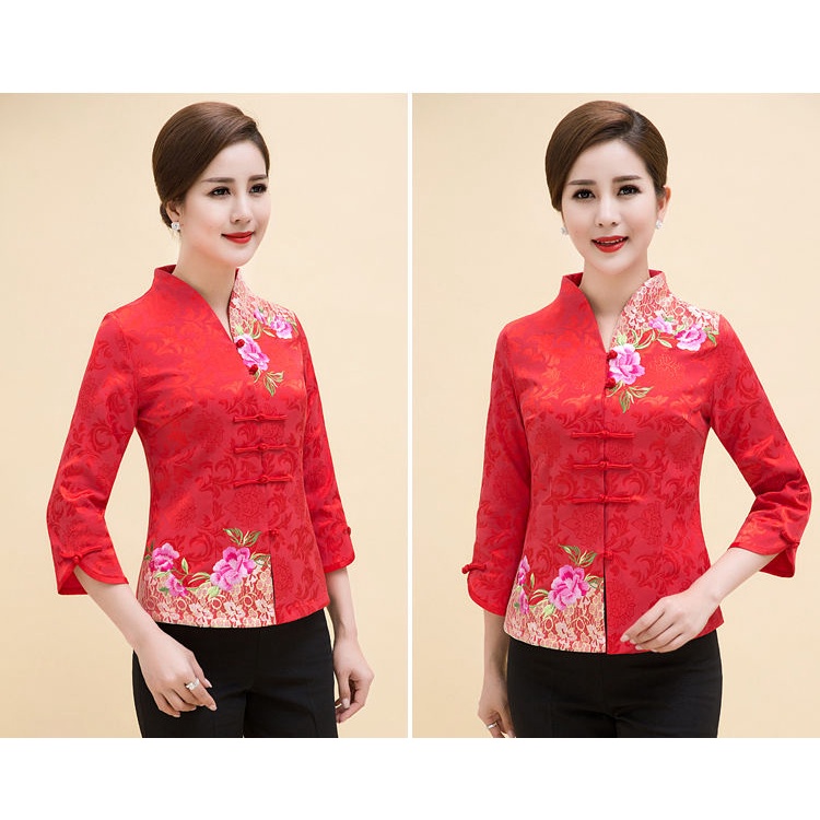 Áo Kiểu Retro Trung Hoa Thoáng Khí Thân Thiện Với Da