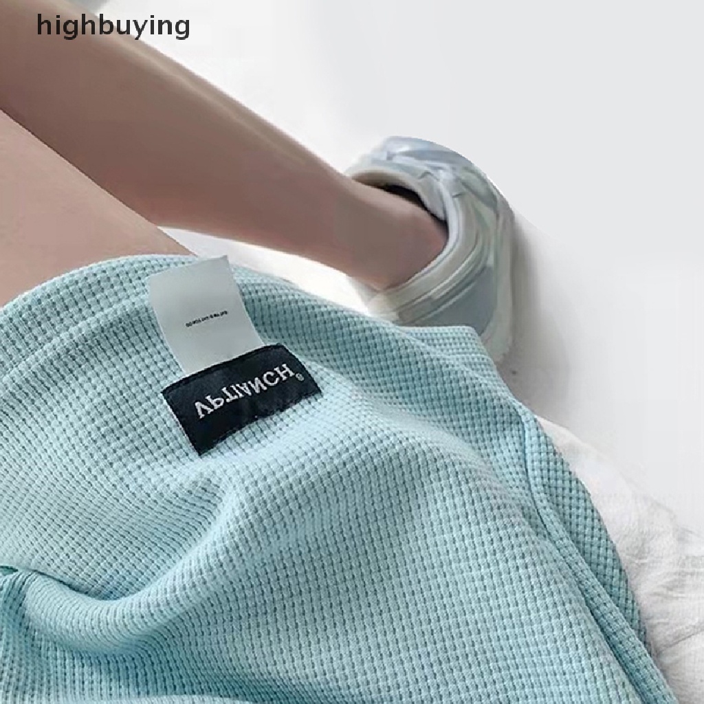 Hbvn Belle Quần Short Dệt Kim Ống Rộng Lưng Cao Phong Cách Harajuku Đi Xe Đạp Giản Dị Mùa Hè Cho Nữ Cortos De Mujer Modish