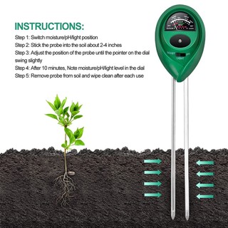 【FREESHIP】Máy đo ph đất đa năng, đo độ ẩm, ánh sáng - Máy đo đất 3 in 1,