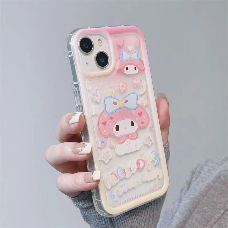 ✅Ốp Điện Thoại Mềm Họa Tiết Graffiti Màu Vàng Hồng Cho iPhone 14Promax xs 13 14Pro xr 18