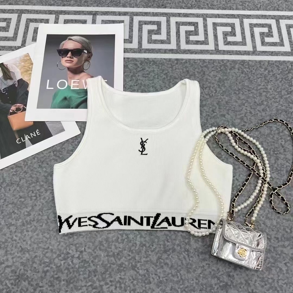 Áo Dệt Kim Hai Dây Dáng Ôm Màu Đen / Trắng Phong Cách Preppy Pháp Thời Trang Mùa Hè Quyến Rũ Cho Nữ