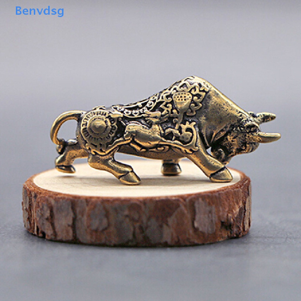 1 Đồ trang trí Chú Bò Mini Bằng Đồng Thau Dùng Trang Trí