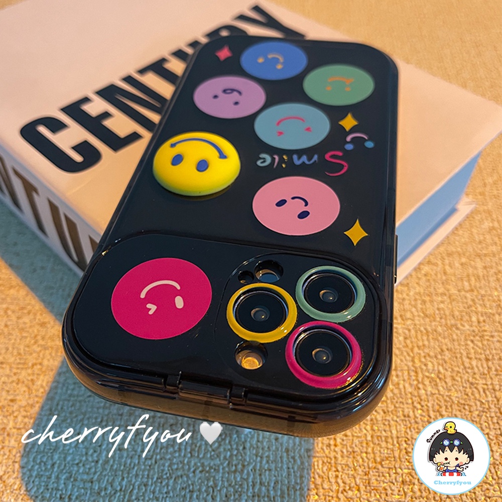 Ốp Điện Thoại TPU Mềm Tráng Gương Hình Biểu Tượng Cảm Xúc Có Thể Điều Chỉnh Cho IPhone 14 13 12 11 Pro Max