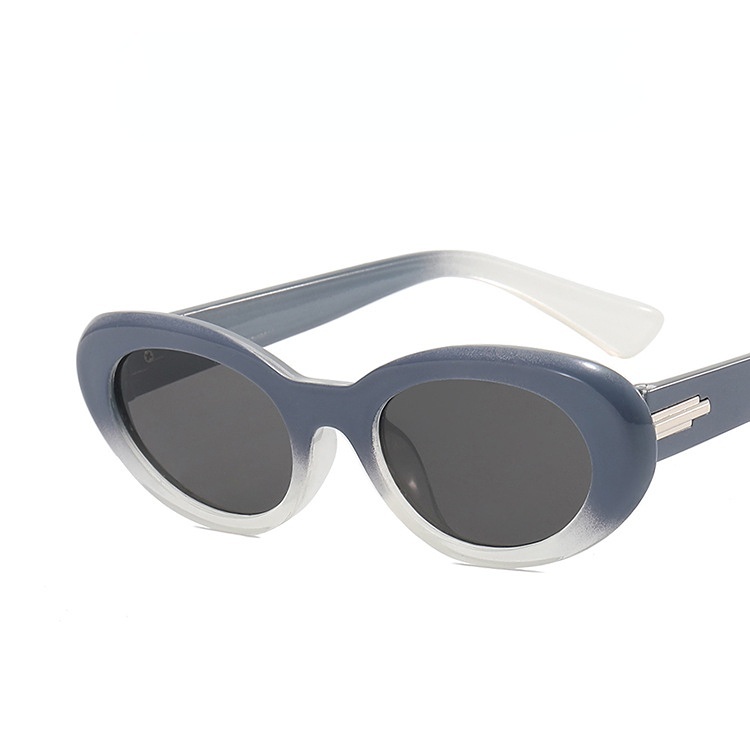 (AIMURUSI) COD Kính Râm Hình Oval Nhỏ Nhắn Phong Cách Vintage Cho Nữ