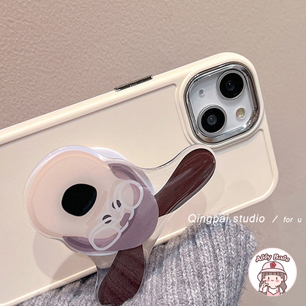 Ốp Điện Thoại TPU Mềm Mỏng Chống Sốc Gắn Kèm Giá Đỡ Phong Cách Hoạt Hình 3D Dành Cho IPhone 14 Pro Max 13 12 11 Pro Max