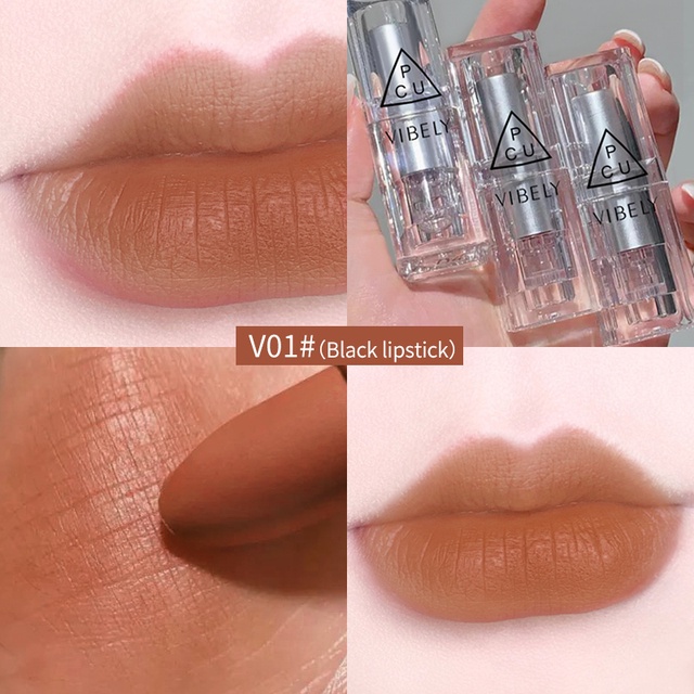 Son Môi Dưỡng Ẩm Chống Thấm Nước Lâu Trôi Không Dính Ly 6 Màu Nhung Mờ Thời Trang