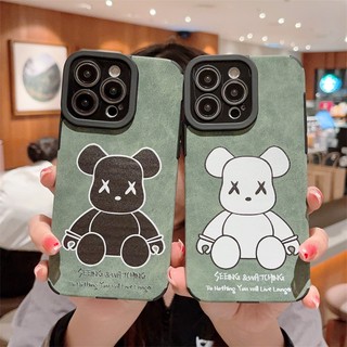 Ốp Điện Thoại Da Lộn Mềm Chống Rơi In Hình KAWS Cho iPhone 14 Promax iP11 Pro Max X XR