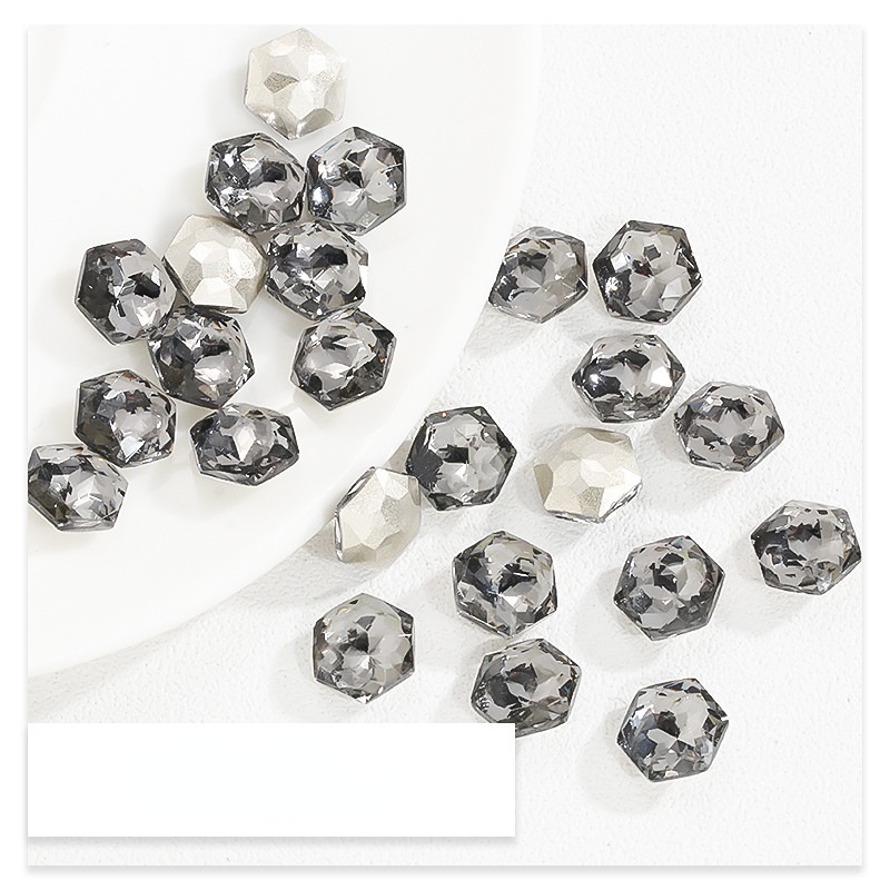 Hộp Phụ Kiện Đá Lục Giác Đính Trang Trí Móng Tay