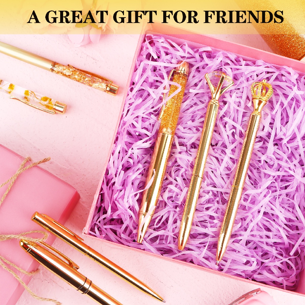 Bộ 8 Bút Bi Và 1 Túi Đựng Bằng PU Lấp Lánh