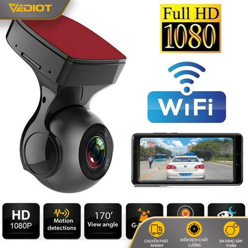 Camera hành trình ô tô Xe Hơi DVR Hỗ Trợ WIFI APP 1080P HD Tầm Nhìn Ban Đêm Ống Kính Kép kết nối máy ảnh với điện thoại ạ