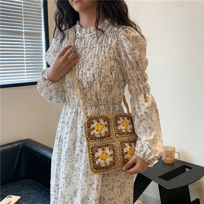 Túi Xách Nữ Đeo Vai Họa Tiết Hoa Thời Trang