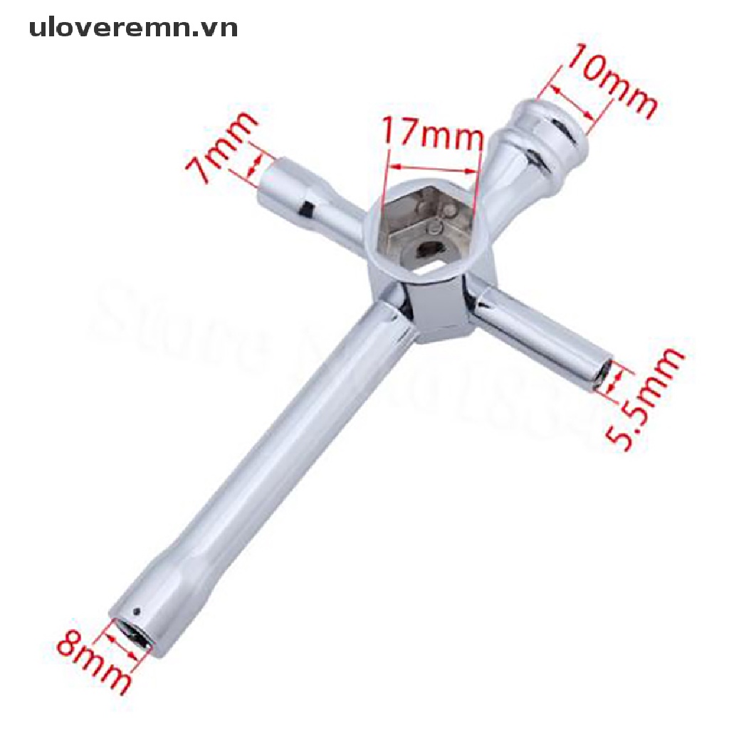 Cờ Lê Chữ Thập Đầu Lục Giác 5.5 / 7 / 8 / 10 / 17mm Chuyên Dụng Sửa Chữa Xe Hơi Điều Khiển Từ Xa Uloveremn HSP 8