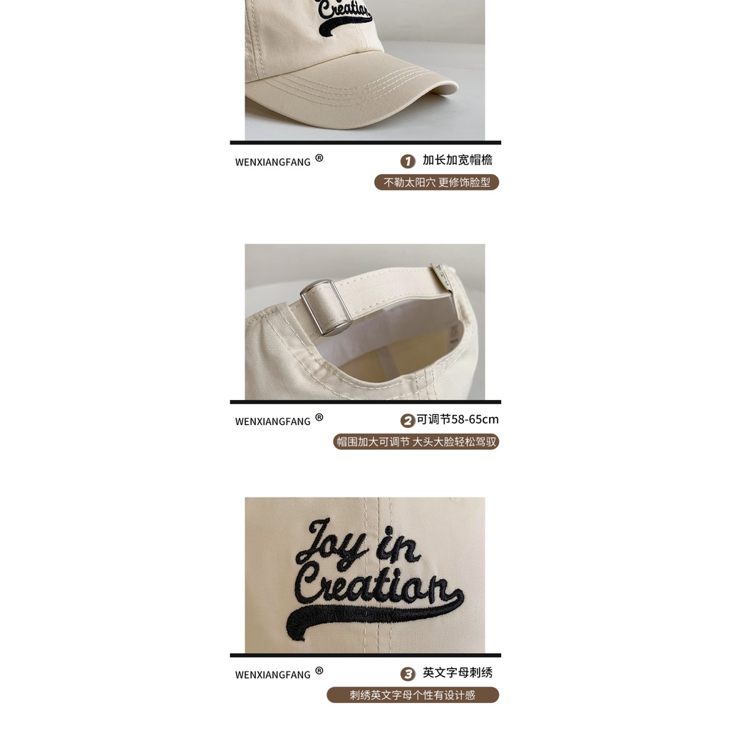 Mũ Lưỡi Trai Thêu Chữ Phong Cách Hàn Quốc Cá Tính Cho Nữ