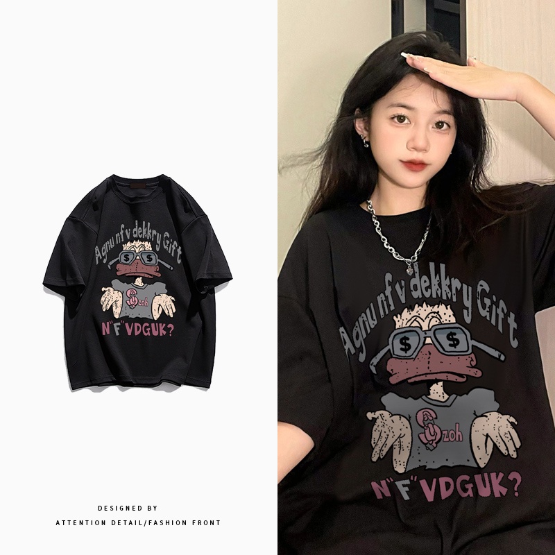 Áo thun NRVP 100% cotton tay ngắn thời trang cho nam và nữ plus size