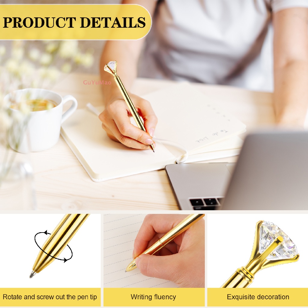 Bộ 8 Bút Bi Và 1 Túi Đựng Bằng PU Lấp Lánh