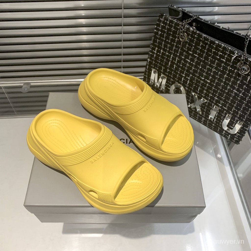 Dép Crocs In Chữ Balenciaga Thời Trang Cá Tính Trẻ Trung™ Dép Cao Su Thời Trang Xinh Xắn Dành Cho Nữ