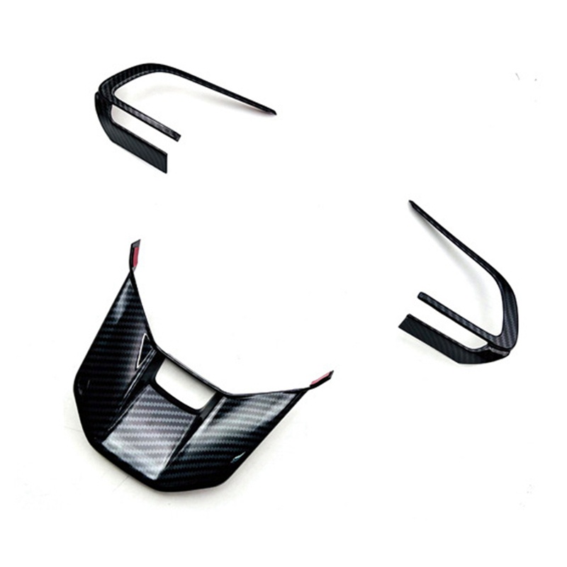Set 3 Viền Trang Trí Vô Lăng Xe Hơi Toyota Veloz Avanza / Perodua Alza 2022 2023 Bằng Sợi Carbon