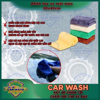Khăn mềm lau kính ô tô 40 x 40, khăn lau ô tô lông mịn, khăn lau ô tô sợi microfiber siêu thấm