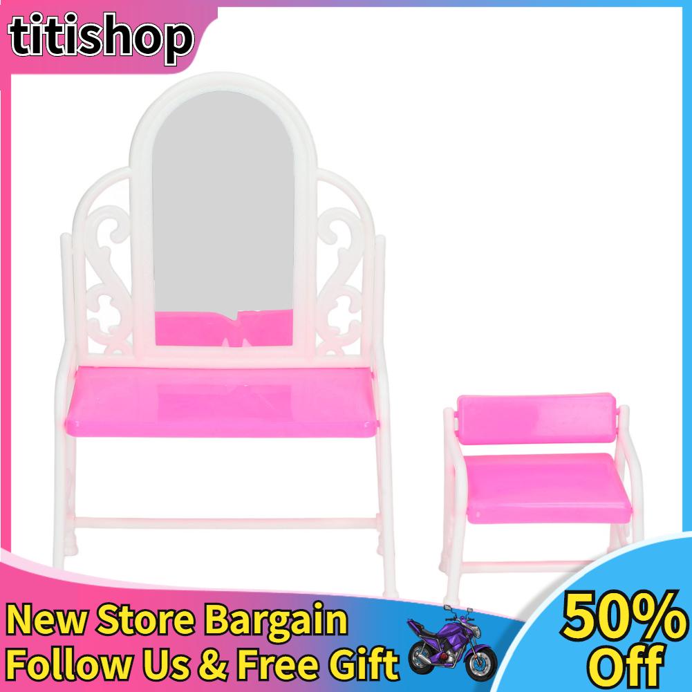 Titishop12 Mini Dollhouse Chair Dresser Simulation Miniature Chair Dresser Lovely for Decoration for DIY Lover