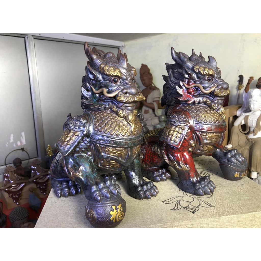 tượng tỳ hưu  kỳ lân cao cấp- Tượng gốm tử sa tạo tác thẩm mỹ cao thích hợp trang trí decor