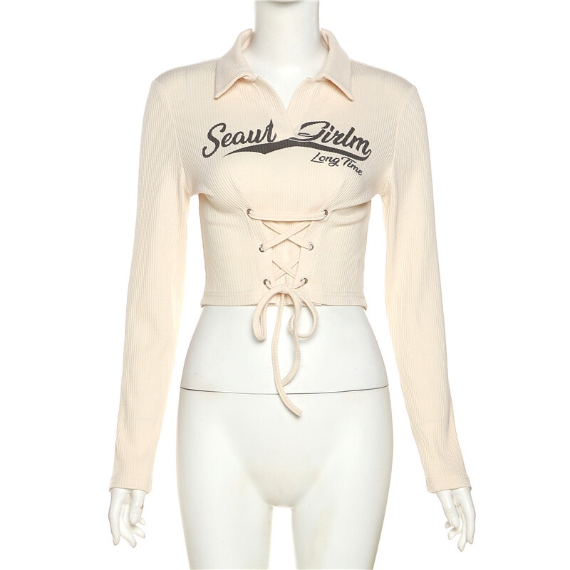 Kliou 2023 new Áo Thun Dệt Kim Co Giãn Ôm Dáng Màu Mơ Tươi Sáng Phong Cách Đường Phố Trẻ Trung Mới 2023 Dễ Phối Đồ Cho Nữ