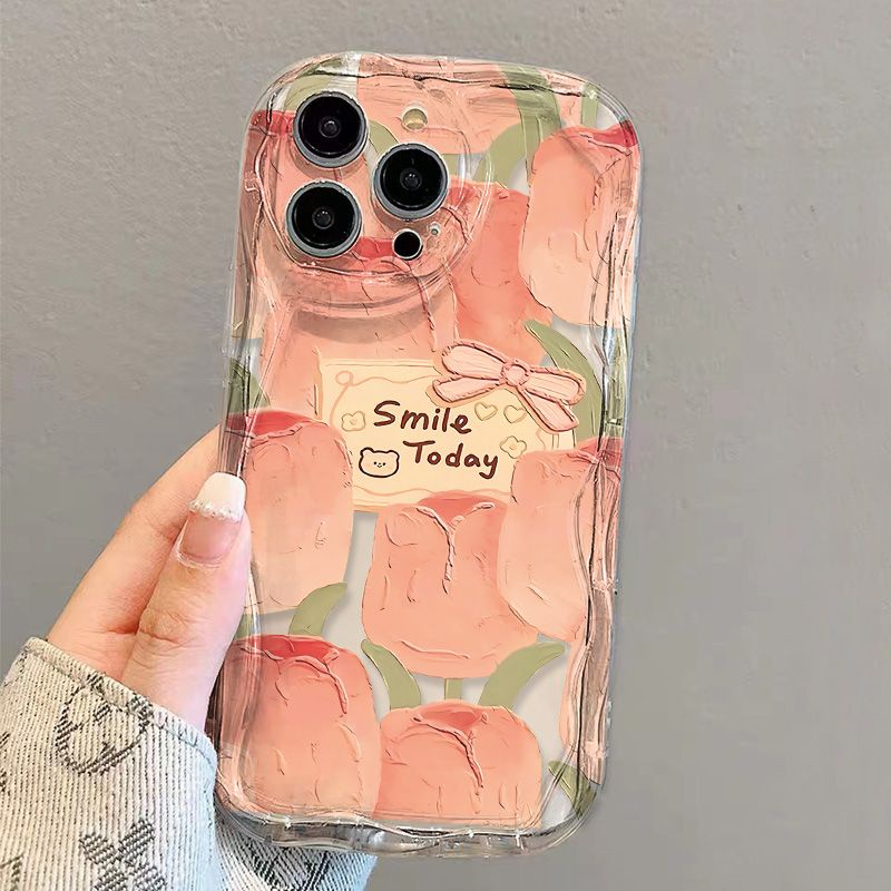 ✅Ốp Điện Thoại Mềm Trong Suốt Chống Sốc Hình Hoa Tulip Cho iPhone14 / 13promax 12 / 11 7 / 8p xs / xr Xkkj