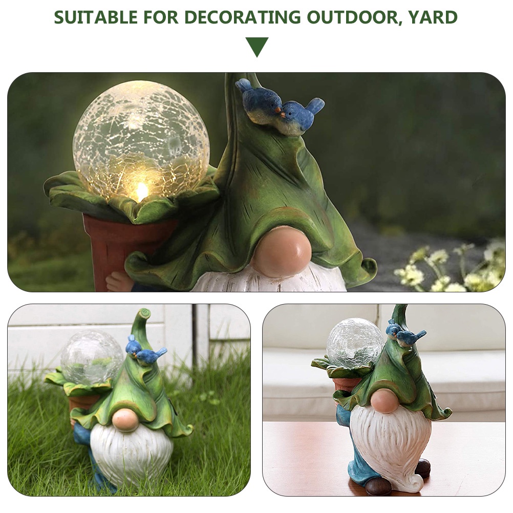 Đồ trang trí Búp Bê Vô Diện Bằng Nhựa Resin Sử Dụng Năng Lượng Mặt Trời Dùng Trang Trí Sân Vườn