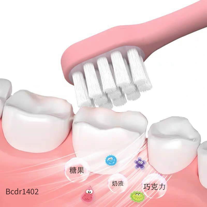 Hộp 8 bàn chải trẻ em xuất nhật lông tơ mềm tay cầm cao su mix nhiều màu cho bé 3-12 tuổi