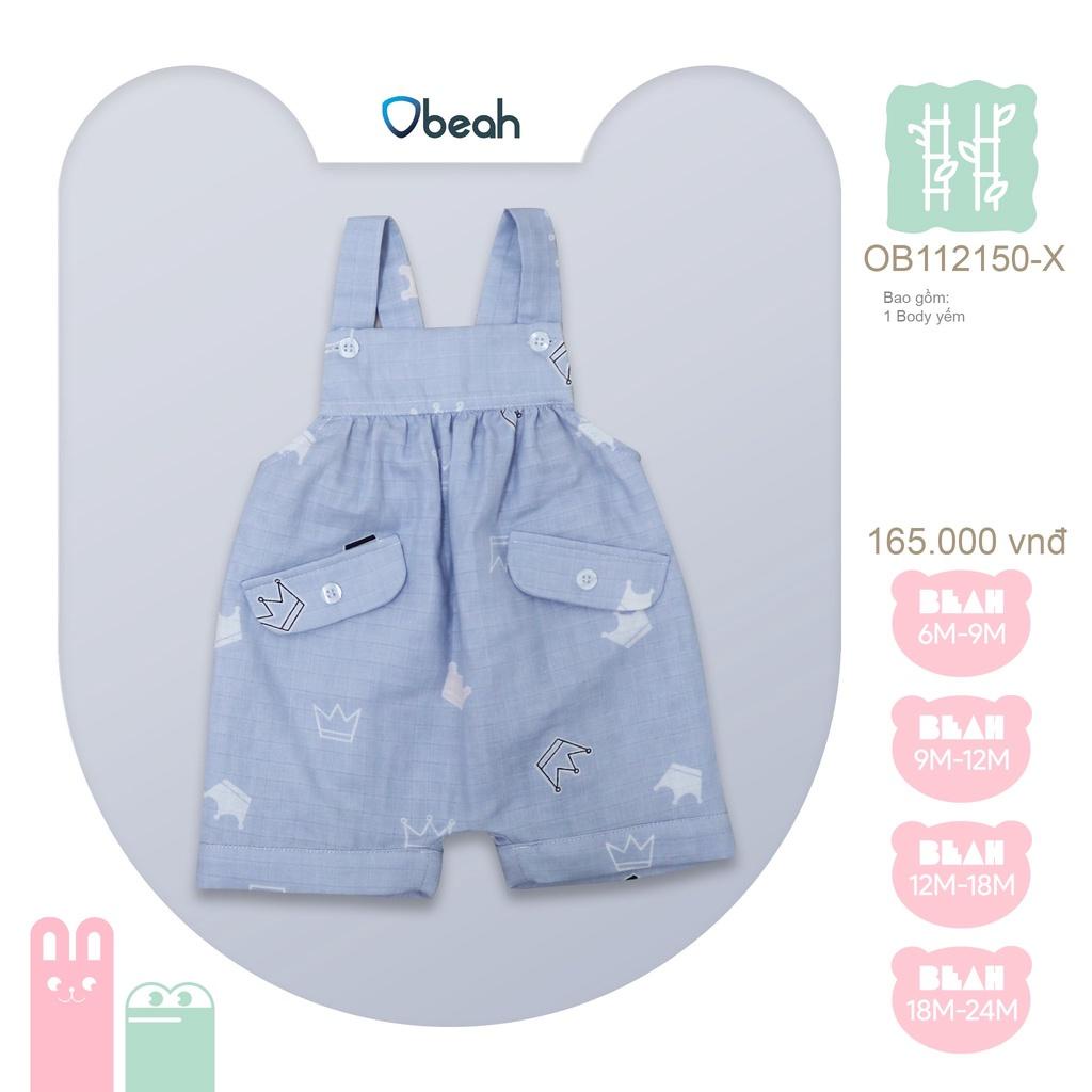 Set Body Yếm Liền Thân Obeah Cho Bé Từ 0-18m, Chất Liệu Sợi Tre Cao Cấp Mềm Mịn và Thấm Hút Tốt OB112150