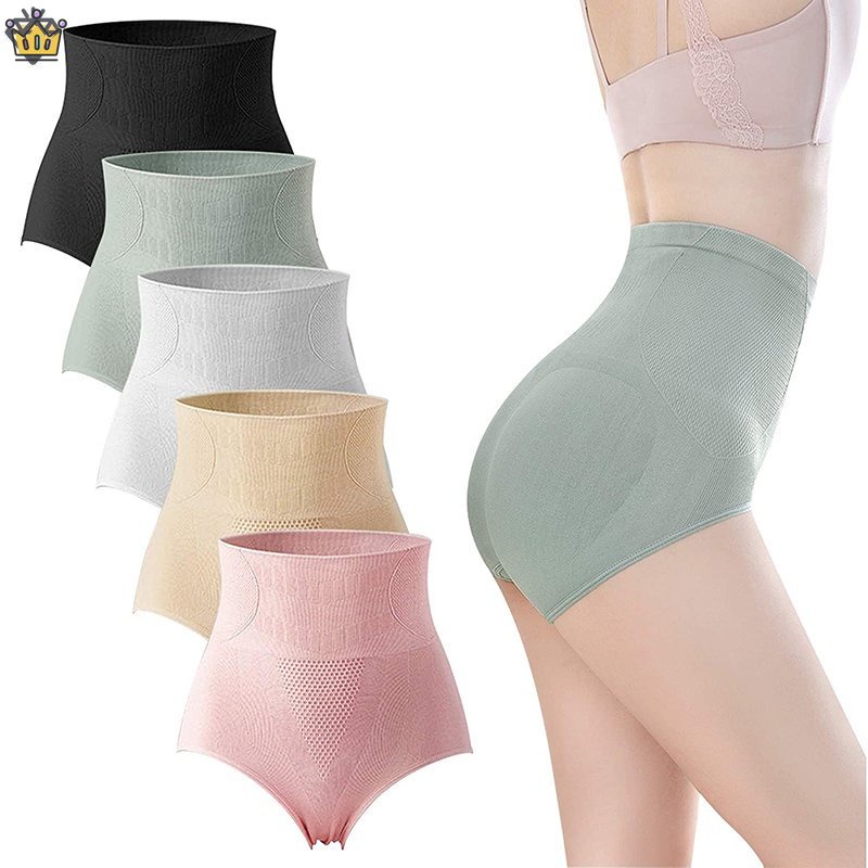 Quần Lót Nâng Mông Lưng Cao Không Đường May Màu Trơn Họa Tiết Tổ Ong Cho Nữ Jp5