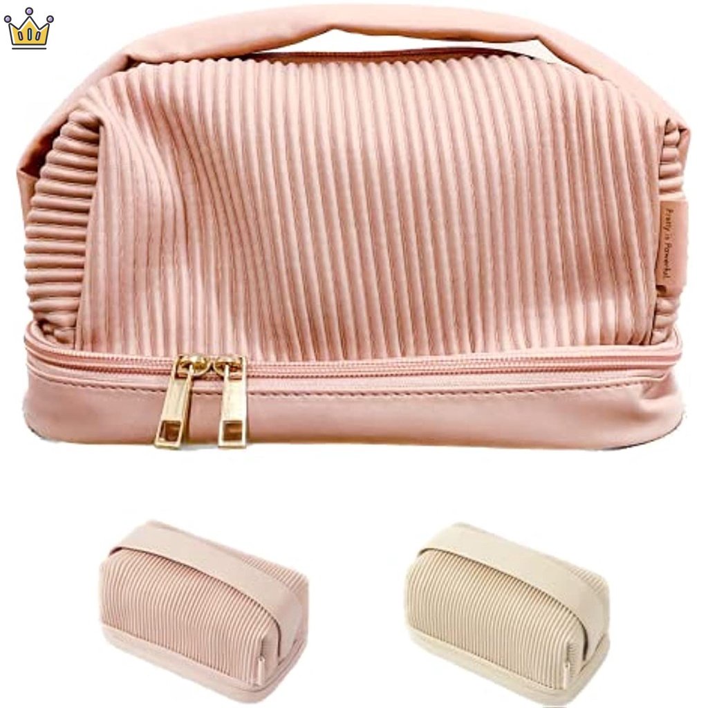 Túi Đựng Mỹ Phẩm Da PU Chống Thấm Nước Có Khóa Kéo Jp5