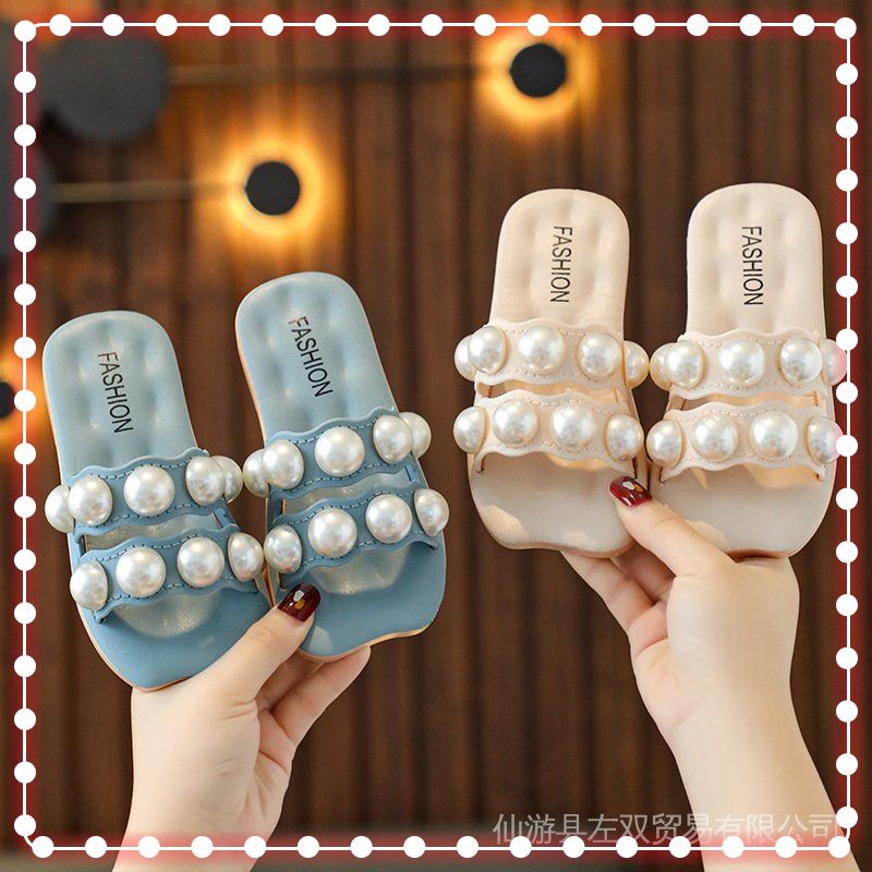 Dép Xỏ Ngón Đính Ngọc Trai Thời Trang Mùa Hè 2022 Dành Cho Nữ