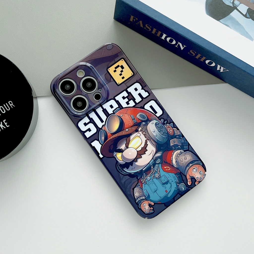 Ốp Điện Thoại PC Cứng In Hình Super Mario Bảo Vệ Toàn Diện Cho iPhone 14 13 12 11 Pro MAX XS MAX XR 7 8 plus