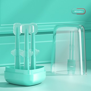 Bàn Chải Đánh Răng silicone Ba Mảnh Cho Bé