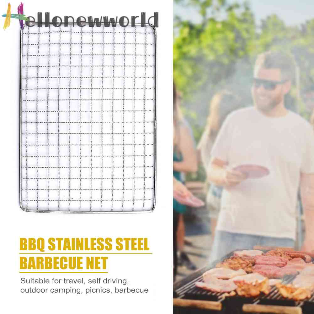 Vỉ Nướng BBQ Hình Vuông Bằng Thép Không Gỉ Tiện Dụng Khi Đi Cắm Trại