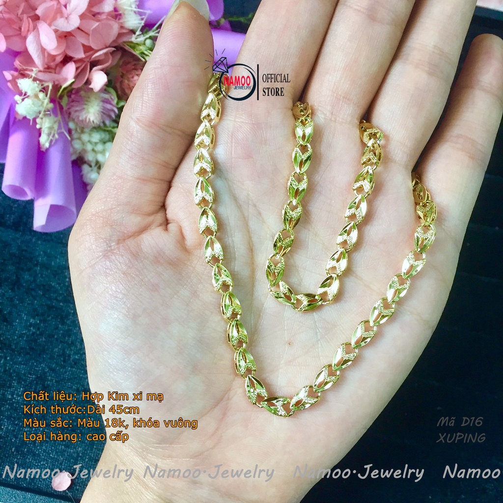 Dây Chuyền Trơn Hàng Cao Cấp D16 bền Màu Bảo Hành 6 tháng Ko Đen Gỉ, Dùng Hàng Ngày