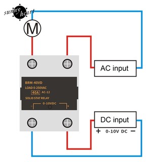 sunnyheart BRM-40VD 40A 0-10V DC Input 0-250V AC Load Solid State Relay Voltage Regulator