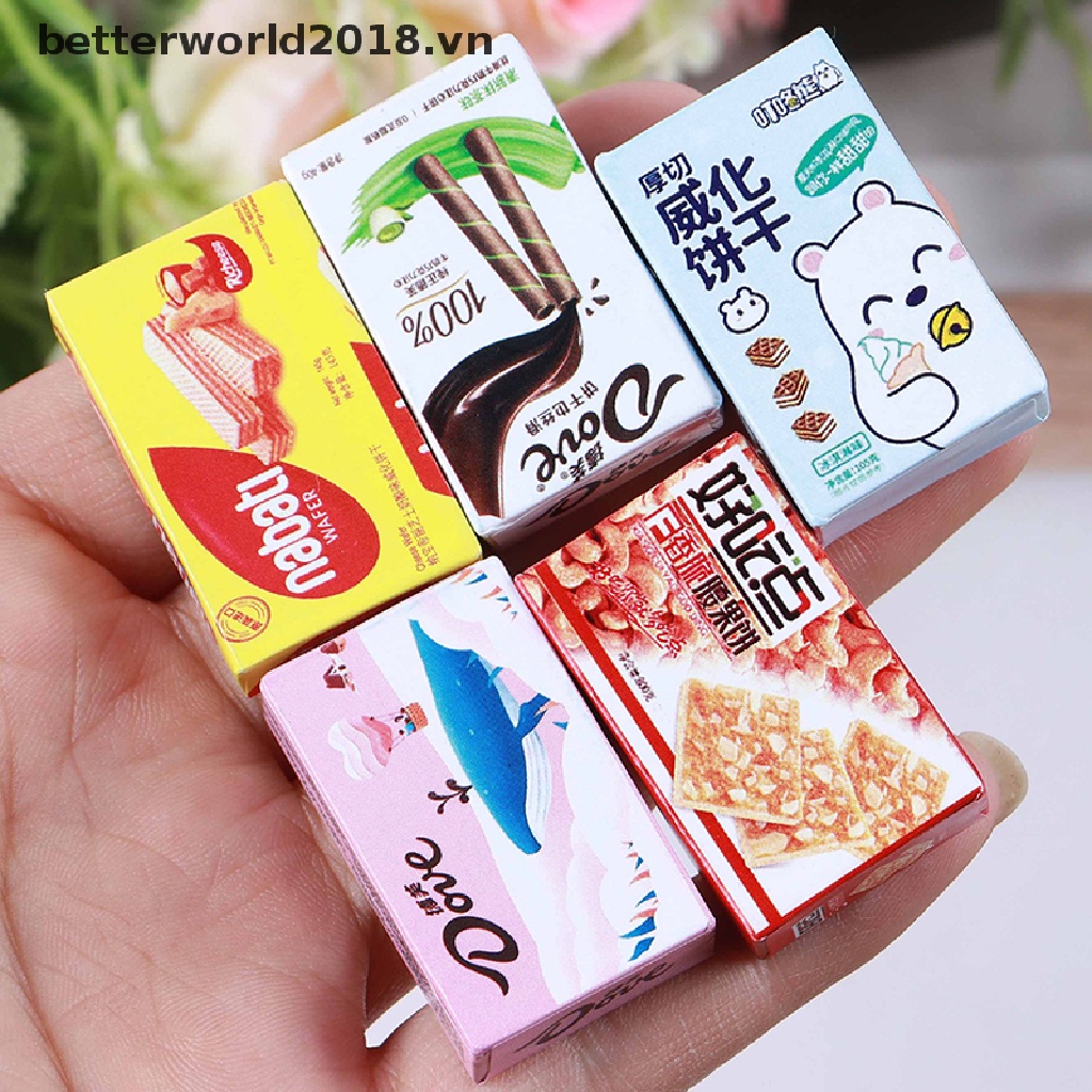 Set 10 Hộp Bánh Snack Mô Hình DIY Cho Nhà Búp Bê 2018