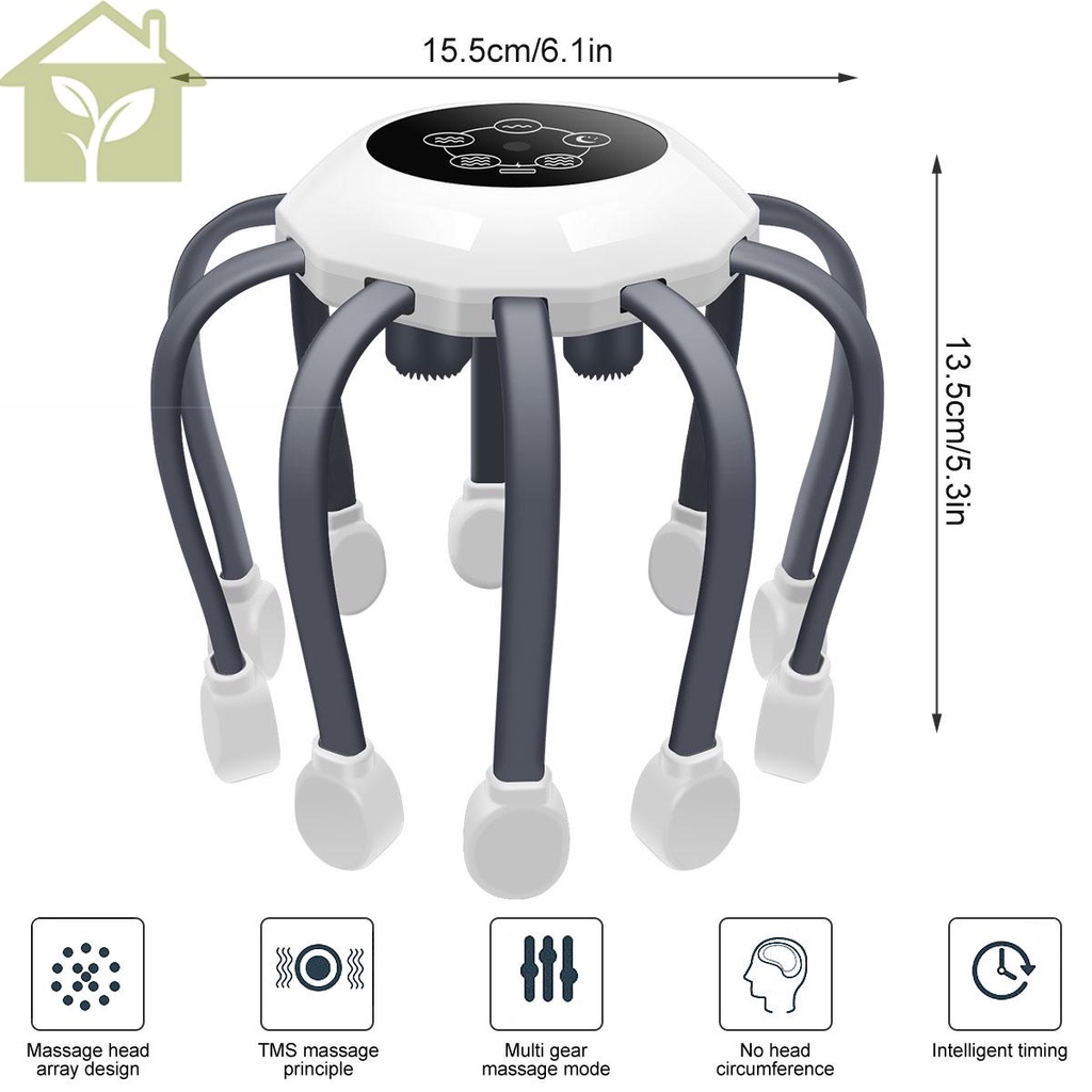 Máy Mát Xa Da Đầu Không Dây Kèm 10 Đầu Thay Thế Sạc USB Chuyên Dụng Cho SHOPABC5469