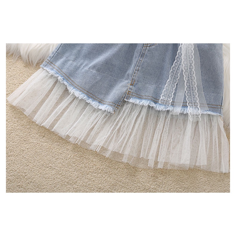 Chân Váy Denim Thời Trang Mùa Hè Dành Cho Bé Gái 5-8 - 10 Tuổi