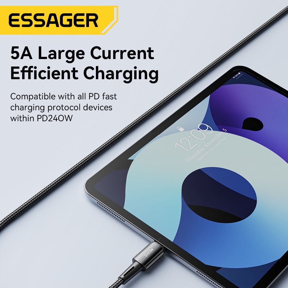 Essager Dây Cáp Sạc Nhanh usb Loại c 240w PD3.1 Cho Điện Thoại Huawei Samsung