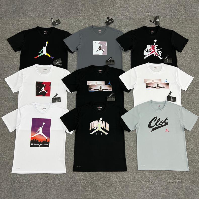 Bộ Quần Áo Bóng Rổ Thiết Kế Đơn Giản Thời Trang Cao Cấp Áo Thun Thể Thao Tay Ngắn Dáng Rộng Thoáng Khí Nhanh Khô In Chữ Airman AJ 23 Thời Trang Cho Nam Và Nữ